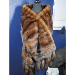 2 DIE 4 HUGE 7ft Russian Sable Fur Stole Wrap Cape Coat Jacket